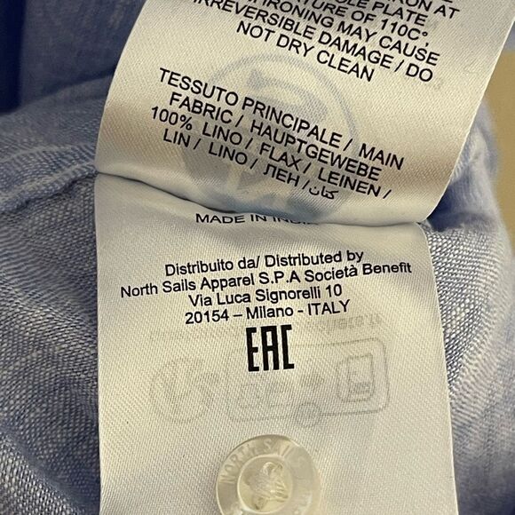 North Sails Light Blue Casual Button Down Shirt - Picture 4 of 6